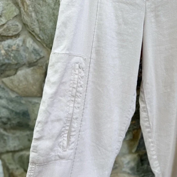 Jason Wu Linen Neutral Cargo Pants Medium - Picture 3 of 6